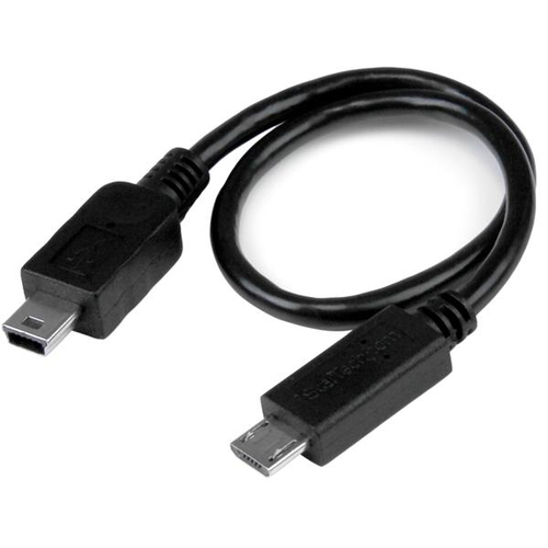 StarTech 8in Micro USB to Mini USB OTG Cable M/M