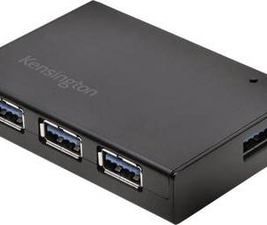 Kensington UH4000C 4 poorten USB 3.2 Gen 1-hub Met snellaadpoort Zwart
