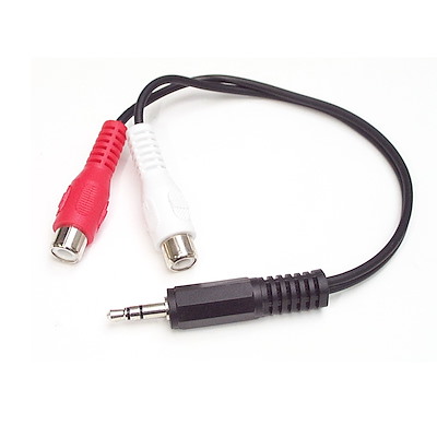 StarTech 6in Stereo Audio Cable 3.5mm to 2x RCA