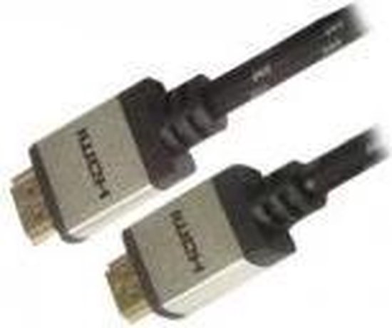 Cable HDMI 2.0 4K - M/M - 2M - Cotton Black/Silv - BLISTER