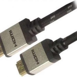 Cable HDMI 2.0 4K - M/M - 3M - Cotton Black/Silv - BLISTER