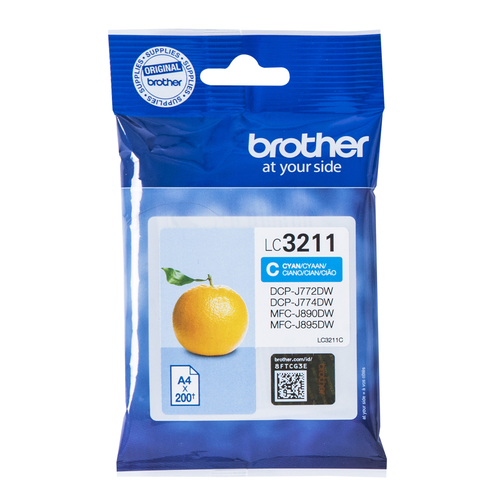 Brother LC-3211C Cyan Inkt (200 pages)