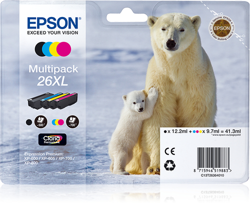 Epson Ink/26XL Polar Bear CMYK