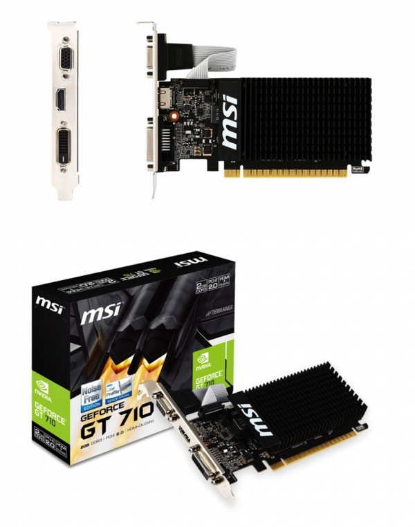 MSI VGA GT710-2GD3HLP PCI-EXP 2GB DDR3 HDMI DVI-D VGA