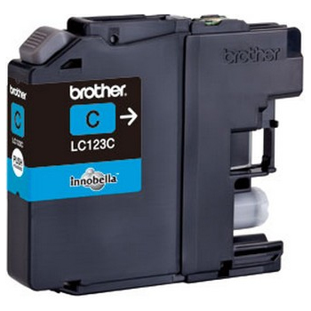 Brother LC-123C Cyan Ink (600 pages)