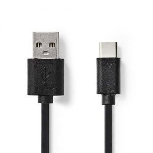 Nedis Cable USB 2.0 / USB-C M/M Black 2m