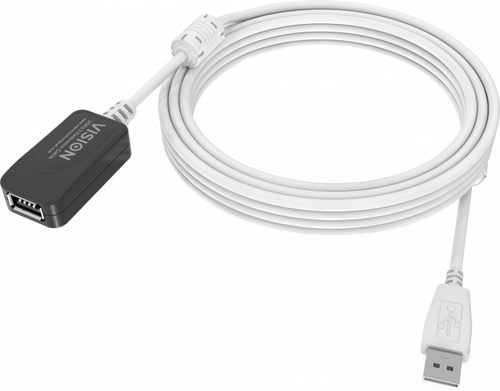 VISION 5m White USB 2.0 extension cable
