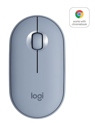 Logitech Pebble M350 Wireless Mouse Blue Grey