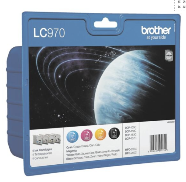 Brother LC-970VALBP Value Blister - 1BK+1C+1M+1Y