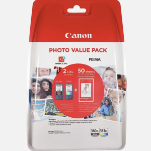 Canon CART 560XL + 561XL + 50Sh Glossy Photo Paper
