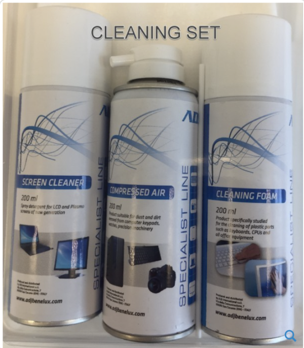 ADJ Cleaning Set - Screen/Air/Foam - 3 x 200ML