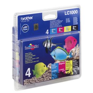 Brother LC-1000 Value Pack Contains 1x B ,C, M ,Y